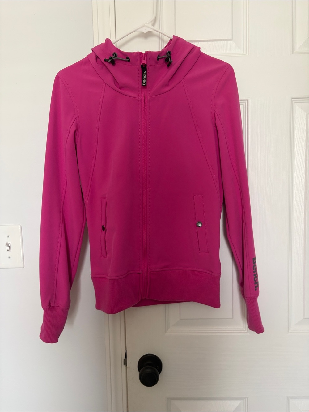 Bench Women's Bright Magenta Hooded Bomber Jacket